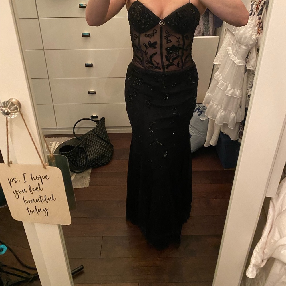 Sexy black prom dress